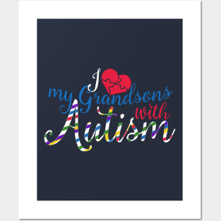 Autism Shirt Grandson Shirt Autism Awareness Shirt Posters and Art